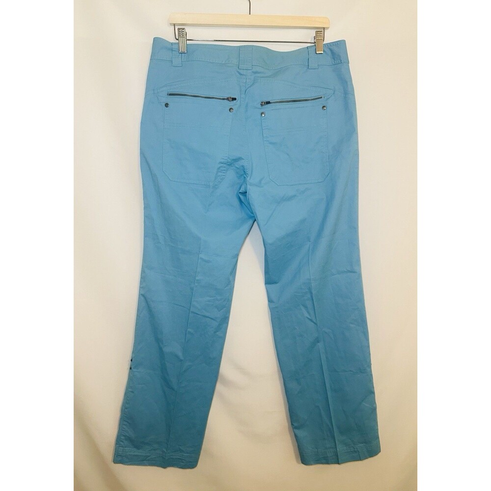Athleta Convertible Outdoor Hiking Pants Aqua Blue Pockets Women's 14‎ - Picture 2 of 16